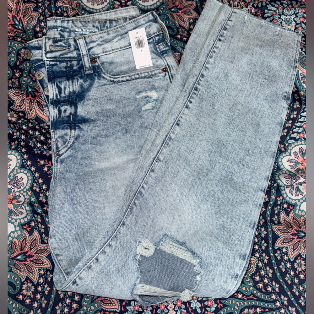 Distressed Light Wash Jeans